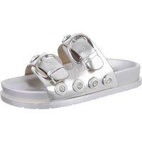 Ital-Design Damen Mules Freizeit Pantolette (86706546) Flach Pantoletten in Silber von Ital-Design