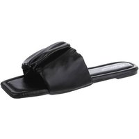 Ital-Design Damen Mules Freizeit Sandalette Blockabsatz Pantoletten in Schwarz von Ital-Design