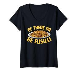 Damen Sei dabei oder sei Fusilli Pasta Party T-Shirt mit V-Ausschnitt von Italian Party Decorations