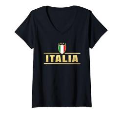 Damen Italien Jungen Kinder Männer Jugend Italien T-Shirt mit V-Ausschnitt von Italien Spielergeschenke Italien