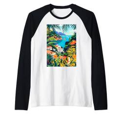 Äolische Inseln Italien Minimalistisch Raglan von Italy Aesthetic Minimalist Graphics (Aeolian)