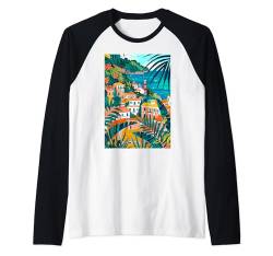 Amalfi Coast Art Italien Raglan von Italy Minimalist Art Graphics (Amalfi)