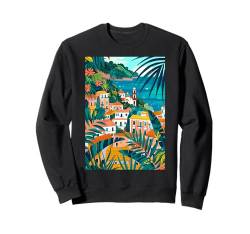 Amalfi Coast Art Italien Sweatshirt von Italy Minimalist Art Graphics (Amalfi)