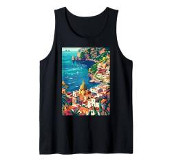 Italien Amalfiküste Illustration Tank Top von Italy Minimalist Art Graphics (Amalfi)