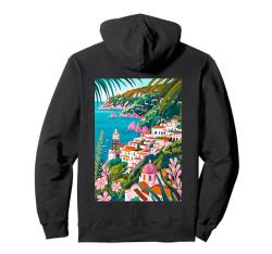 Italien Amalfiküste Minimalistisch Pullover Hoodie von Italy Minimalist Art Graphics (Amalfi)