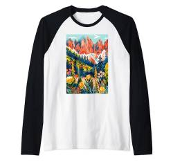 Dolomiten Natur Italien Kunst Raglan von Italy Minimalist Graphics Arts (Dolomites)