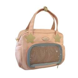 Itkcozcg Itabag Modische Handtasche, Schultertasche, Abzeichen, Rucksack, transparent, Umhängetasche, Studententasche, Büchertasche, japanischer Stil, Kuriertasche, schöne Itabag, rose, Size reference von Itkcozcg