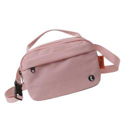 Itkcozcg Modische Handtasche, passend zur Brusttasche, wasserabweisend, Umhängetasche, Handytasche, Bauchtasche mit verstellbarem Riemen, Schultertasche für Reisen, rose, 20*5*14cm von Itkcozcg