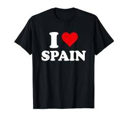 I Love Spanien Herz spanisches Geschenk T-Shirt von J'aime Mon Pays Souvenir