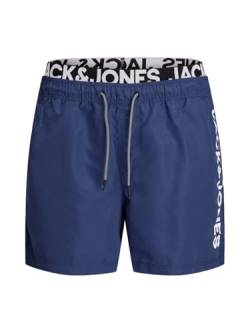 JACK & JONES Aruba Swim Shorts Herren Badehose, Farbe:Medieval Blue (Logo), Größe:XXXL von JACK & JONES