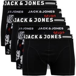 JACK & JONES Boxershorts 5er Pack Herren tK.8zb Trunks Shorts Baumwoll Mix Unterhose (7XL, 5er Pack *40*) von JACK & JONES