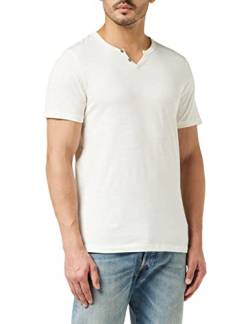 JACK & JONES Herren Basic T-Shirt V-Ausschnitt Kurzarm Jersey Baumwolle Shirt mit Knöpfen JJESPLIT von JACK & JONES