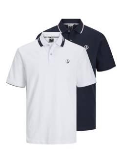 JACK & JONES Male T-Shirt 2er-Pack Gedruckt Polo T-Shirt von JACK & JONES