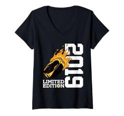 Damen LIMITED EDITION 2019 EISHOCKEY 6. GEBURTSTAG T-Shirt mit V-Ausschnitt von JAHRGANG 2019 OUTFIT ZUM 6. GEBURTSTAG