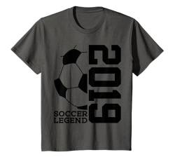 Kinder FUßBALL 6. GEBURTSTAG SOCCER LEGEND 2019 T-Shirt von JAHRGANG 2019 OUTFIT ZUM 6. GEBURTSTAG