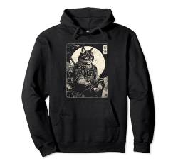 Samurai-Katze, japanische Katzenkunst, Tarot-Ästhetik, Katzenliebhaber Pullover Hoodie von JAPANESE NINJA CAT WARRIORS