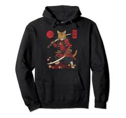 Samurai-Katze, japanische Katzenkunst, ästhetisch, Katzenliebhaber Pullover Hoodie von JAPANESE NINJA CAT WARRIORS