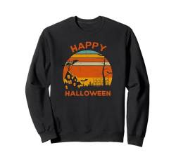 Friedhof Happy Halloween Spukhaus im Used-Look Sweatshirt von JCK Halloween Time