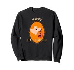 Retro Happy Halloween Ghost Kürbis Sweatshirt von JCK Halloween Time