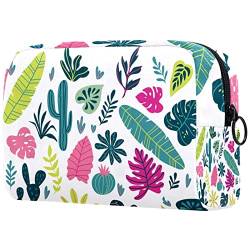 Blätter-Muster Schminkpinsel Beauty Bag Organizer Kosmetiktasche von JDEZ