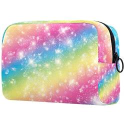 Regenbogen Bunt Toiletry Travel Organizer Kosmetiktasche für Frauen von JDEZ