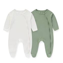 JELYLOVE Unisex Langarm Baby Jungen Mädchen Strampler 0-12 Monate 95% Rayon aus Bambus 5% Elasthan Neugeborene Bekleidung von JELYLOVE