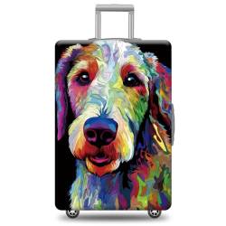 JENWLL Custom Dog Luggage Cover for Suitcase, Bedlington Terrier Dog Suitcase Cover Protector, Style 1, Bedlington Terrier 3, S £¨ Fits 18"-21" Luggage ), modisch von JENWLL