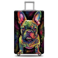 JENWLL Custom Dog Luggage Cover for Suitcase, French Bulldog Dog Suitcase Cover Protector, Style 1, Französische Bulldogge 19, XL ( Fits 29"-32" Luggage ), modisch von JENWLL