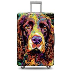 JENWLL Custom Dog Luggage Cover for Suitcase, Spaniel English Springer Dog Suitcase Cover Protector, Style 1, Englischer Springer Spaniel 1, S £¨ Fits 18"-21" Luggage ), modisch von JENWLL