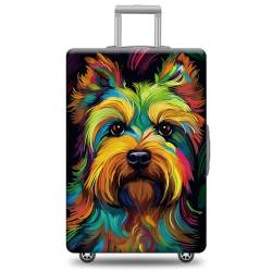 JENWLL Custom Dog Luggage Cover for Suitcase, Yorkshire Terrier Dog Suitcase Cover Protector, Style 1, Yorkshire Terrier 4, M£¨ Fits 22"-24" Luggage ), modisch von JENWLL