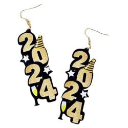 1 Paar Damenohrringe Neujahrsparty-ohrringe Silvester-ohrringe Mädchen Ohrringe Damen Ohrringe Neujahr Ohrringe Ohrhänger Ohrringe Ästhetisch Tropfenohrringe Mode-ohrringe Acryl JEWEDECO von JEWEDECO