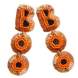 JEWEDECO 1 Paar Ohrringe für Frauen im Trend halloween ohrringe halloween earrings punk schmuck punk ohrringe Punk-Ohrschmuck Perlenohrringe für Frauen coole Ohrringe Mikro faser boden von JEWEDECO