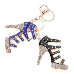 JEWEDECO 2St Schlüsselanhänger mit hohen Absätzen Schuh-Charm-Schlüsselanhänger Strass-Schlüsselanhänger-Zubehör Schlüsselanhänger mit hohem Absatz Rhinestone Schlüsselanhänger Auto zubehör von JEWEDECO