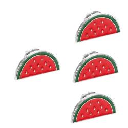 JEWEDECO 4 Stück Wassermelonen Brosche Trendige Kleider Hemdkleid Verschlüsse Für Kleidung Kleiderkragen Clips Kleid Brosche Wassermelonen Cardigan Clip Anzug Cardigan Pin Damen von JEWEDECO