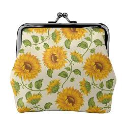 Frische Sonnenblume Druck Multifunktionale Geldbörse Mode Münze Geldbörse Karte Tasche Unisex, Schwarz , Einheitsgröße von JEWOSS