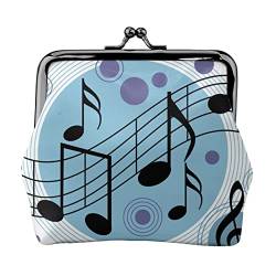 Polka Dot Musiknote Druck Multifunktionale Geldbörse Mode Münze Geldbörse Karte Tasche Unisex, Schwarz , Einheitsgröße von JEWOSS