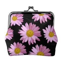 Polka Dot Rosa Blumendruck Multifunktionale Geldbörse Mode Münze Geldbörse Karte Tasche Unisex, Schwarz , Einheitsgröße von JEWOSS