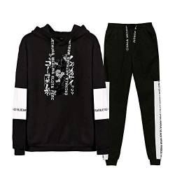 JFLY Herbst/Winter Hoodie Sporthose Set Jujutsu Kaisen Anime Harajuku Cosplay Sweatshirt Jungen Mädchen Lässig Lose Bequeme Kleidung von JFLY