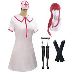 JGZGCG Makima Cosplay Kostüm mit Perücke Anime Chainsaw Man Cosplay Kostüm Makima Cosplay Outfit Complete Set Halloween Karneval Party Kostüm für Erwachsene von JGZGCG