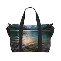 Reisetasche für Damen und Herren, verstellbar, großes Fassungsvermögen, Wochenendtasche, Übernachtungstasche, Handgepäcktasche, wasserdicht, Sport, Turnbeutel für Reisen, Yoga, Gletscher-Nationalpark, von JHLMN