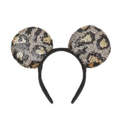 JIAHANG Leoparden-Maus-Ohren-Haarband, Park-Festival-Party-Dekoration, Kostüm, Bräutigam-Ohren, Haarband, Haarschmuck für Erwachsene, Kinder, Unisex von JIAHANG