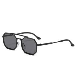 JIAXINGHAN Klassische Metall-Sonnenbrille für Herren, quadratische Sonnenbrille für Damen, trendige Luxe-Mode-Sonnenbrille, Steampunk-Sonnenbrille, C7, BH10249 von JIAXINGHAN