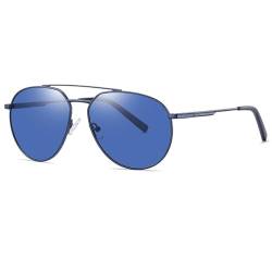 JIAXINGHAN Männer Sonnenbrille Frauen UV400 Polarisierte Sonnenbrille Metall Brillengestell Angeln Camping Reiten Reisen Blendschutz Schatten Brillen,Deep Blue Ocean von JIAXINGHAN