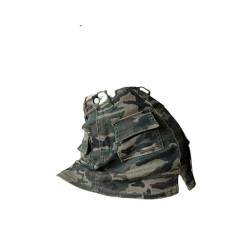 Damen Minirock Geteilt Split Denim Rock Frau Sommer Mit Taschen Camouflage Cargo Rock Frauen Retro Miniröcke-Armeegrün-L von JINGBDO