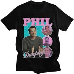 JINIIAO Phil Dunphy 2022 American Tv Show T-Shirts Harajuku Graphics Print Short Sleeve 100% Cotton Tee Shirt Oversize Streetwear Unisex Mens Tees Black L von JINIIAO