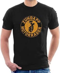 Zundapp Motorrader T-Shirt Distressed Retro Vintage Cool Casual Pride T Shirt Men Tees Black L von JINIIAO