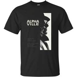 Alphaville Jean-luc Godard Cinephile Arthouse Mens T-Shirt Printed Graphic Top Unisex Black Tee L von JINPUJING