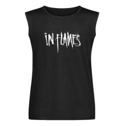 in Flames Logo Mens Sleeveless T-Shirt Printed Graphic Top Unisex Black Vest Tank Tee XL von JINPUJING