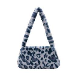 Frauen Handtasche Mode Frauen Kuh Druck Mini Schulter Taschen Weibliche Winter Plüsch Unterarm Taschen Leopard Zebra Muster Flauschigen Tragetaschen Kleine Geldbörsen For College Schule Arbeit Reisen von JINYOE