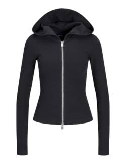 JJXX Damen JXFANANDA STR LS Hood Cardigan JRS SN Jacke, Phantom, 32 von JJXX